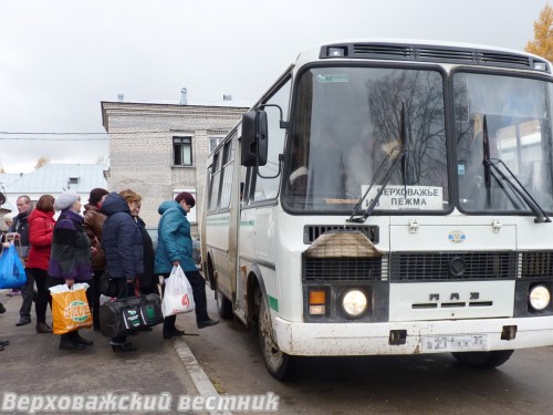 Автобус по рейсу Верховажье-Пежма ходит один раз в неделю